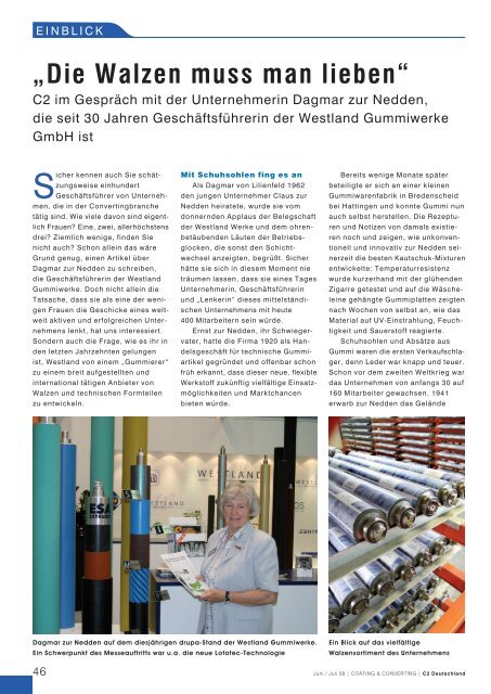 Die Walzen muss man lieben - Westland Gummiwerke GmbH & Co ...