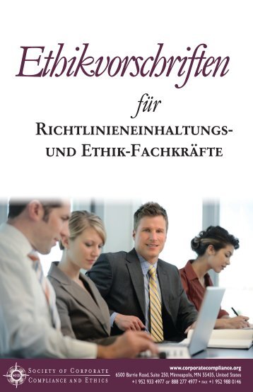 Richtlinieneinhaltungs- und Ethik-Fachkräfte - Society of Corporate ...