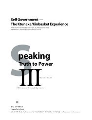 Self Government—the Ktunaxa/Kinbasket experience (pdf)