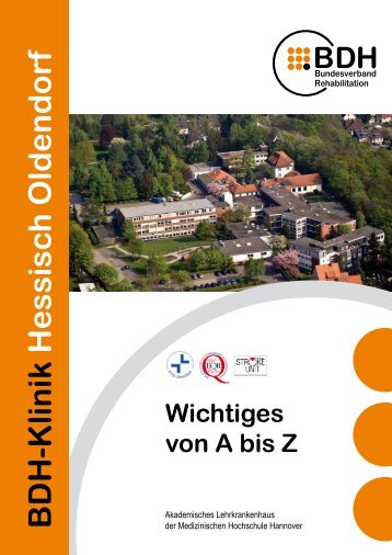 Wichtiges von A bis Z (PDF) - BDH Klinik Hessisch-Oldendorf