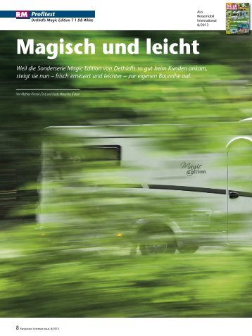 Artikel aus Reisemobil International 8/2013 - Dethleffs