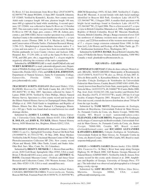 Herpetological Review Herpetological Review - Doczine