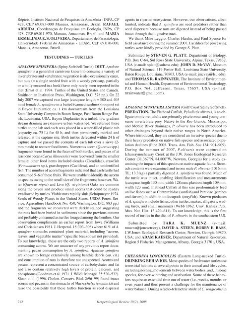 Herpetological Review Herpetological Review - Doczine