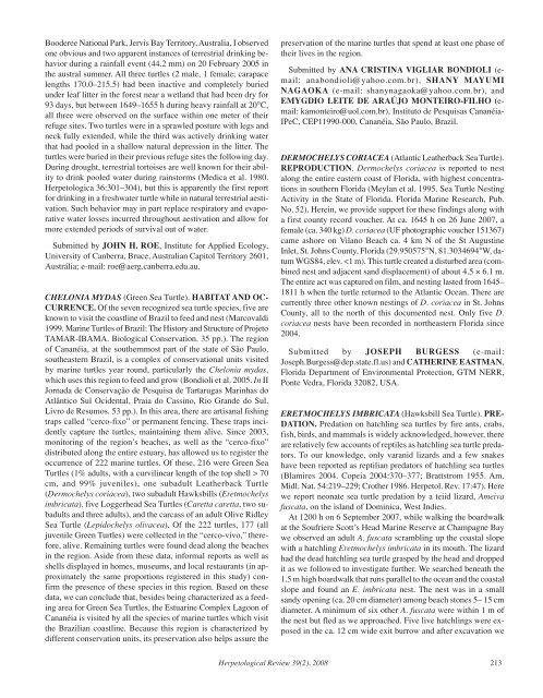 Herpetological Review Herpetological Review - Doczine