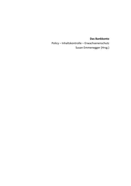 Tagungsband SBT13 Download (pdf, 2.6 MB) - Institut für Bankrecht