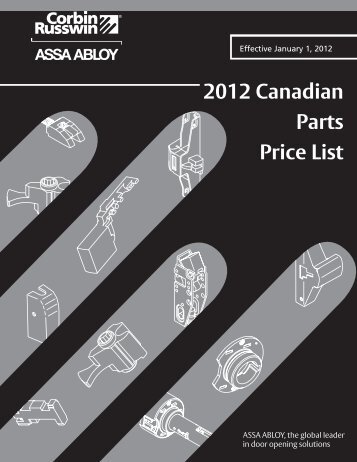 Corbin Russwin Parts - ASSA ABLOY