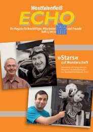 Stars« auf Wanderschaft - Westfalenfleiß GmbH