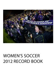 WOMen's sOccer 2012 recOrd BOOk - University of Washington