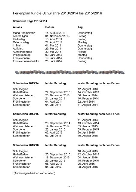 Infoschrift Schule Eggenwil 2013-2014