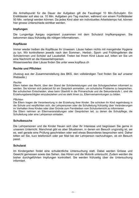 Infoschrift Schule Eggenwil 2013-2014