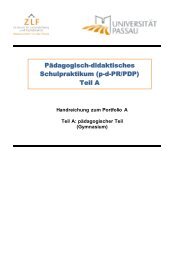 Handakte Teil A für das p-d-PR - ZLF Zentrum für Lehrerbildung und ...