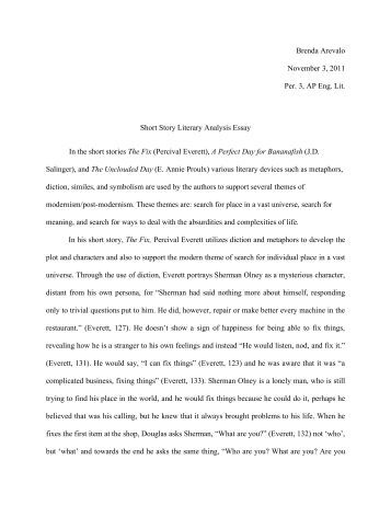 Short story comparative essay