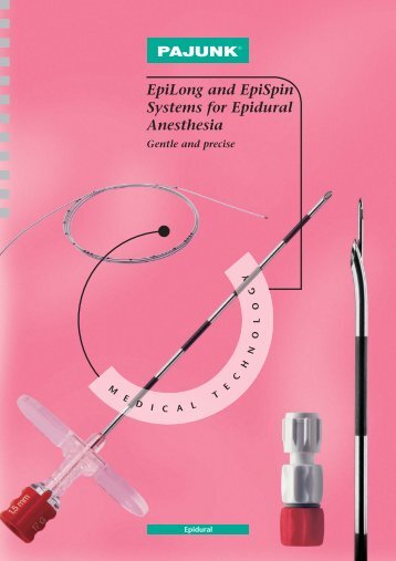 EpiLong and EpiSpin Systems for Epidural Anesthesia - Pajunk USA