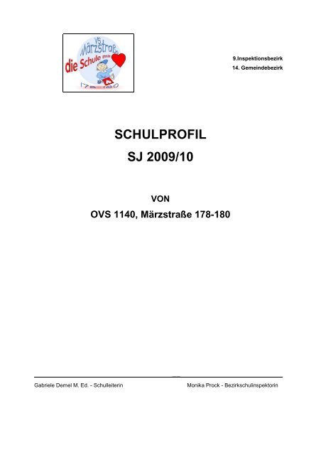 SCHULPROFIL SJ 2009/10 VON OVS 1140, Märzstraße 178-180