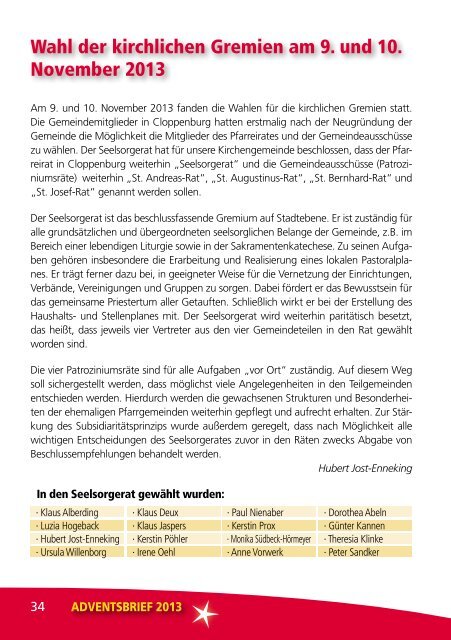 ADVENTSBRIEF 2013 Gemeindeleben - st-andreas-clp.de