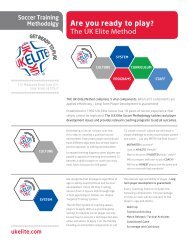 Are you ready to play? The UK Elite Method - UK Elite Soccer