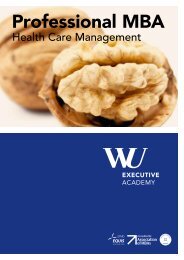 Professional MBA Health Care Management Broschüre