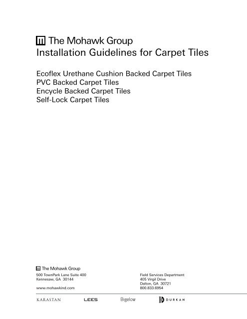 Installation Guidelines for Carpet Tiles - Mohawk Group