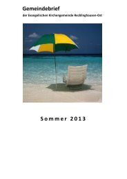 Gemeindebrief Sommer 2013 - kgm-re-ost.ekvw.de