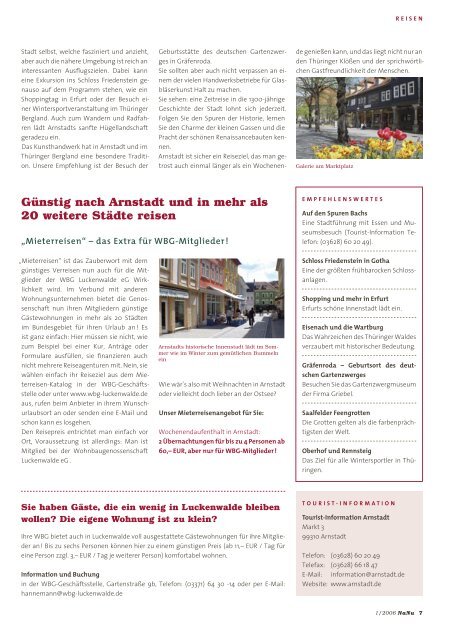 Ausgabe November 2006 - Wohnbaugenossenschaft Luckenwalde ...