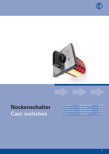 Nockenschalter Cam switches - ELTRON