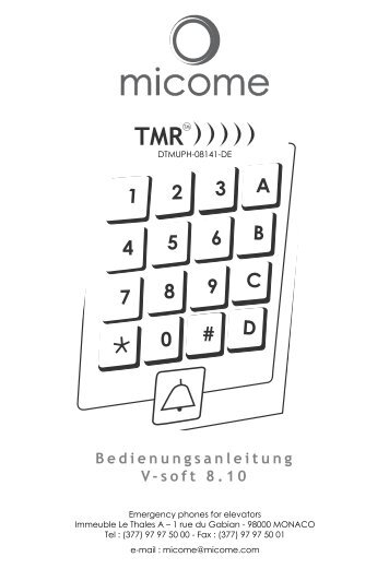 Bedienungsanleitung V-soft 8.10 - micome