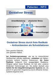 Oxidativer Stress durch freie Radikale - Laborzentrum Ettlingen