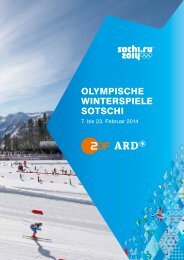 Olympische Winterspiele sOtschi - ZDF Presseportal