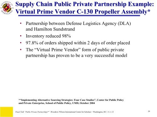 Public Private Partnerships * - Woodrow Wilson International Center ...