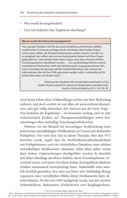 Wo ist der Beweis? Plädoyer für eine evidenzbasierte Medizin ...