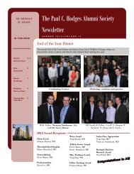 The Paul C. Hodges Alumni Society Newsletter - Department of ...