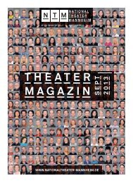 Theatermagazins - Nationaltheater Mannheim