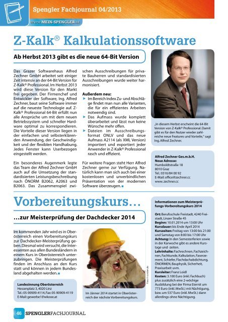 Spengler Fachjournal 04/2013