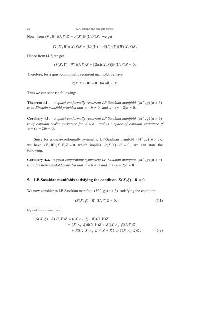 On LP-Sasakian Manifolds - Mathematical Sciences