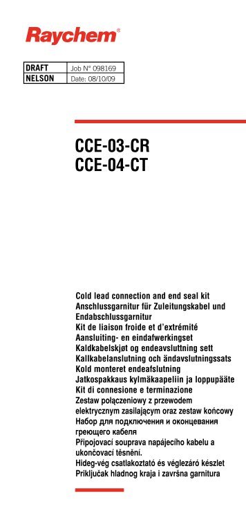 CCE-03-CR CCE-04-CT - Pentair