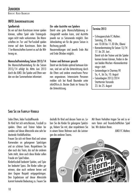 Fluetliecht Ausgabe 2013/1 - FC Malters