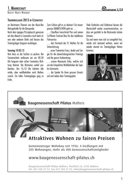 Fluetliecht Ausgabe 2013/1 - FC Malters