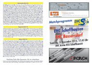 EHC Schaffhausen EHC Bassersdorf