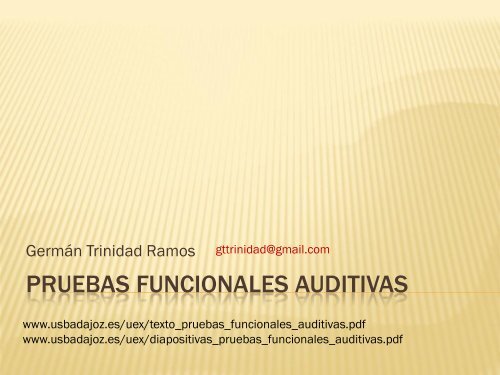 Pruebas funcionales auditivas