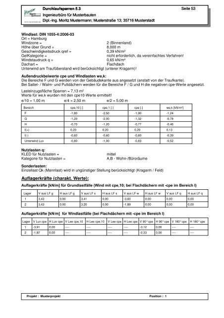 Position: 1 Flachdachsparren - Norddeutsche Tiefebene ...