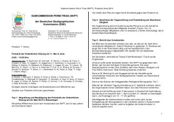 Protokoll zur Sitzung 2013 - Deutsche Stratigraphische Kommission