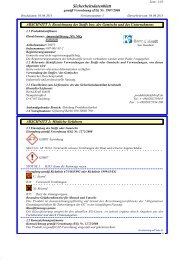 Sicherheitsdatenblatt - Sicherheitsdatenblätter Bernd Kraft GmbH