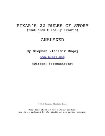 PIXAR'S 22 RULES OF STORY ANALYZED - Squarespace