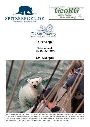 Reisebericht - Spitzbergen