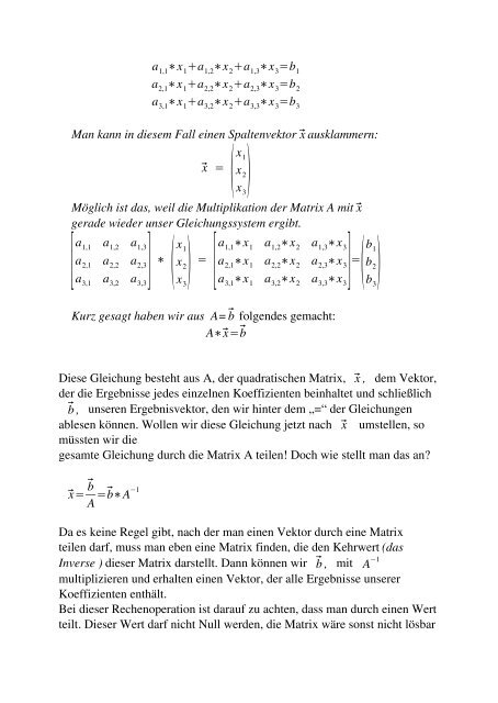 Mathematische Grundlagen zur 3D Berechnung - Mensch und ...