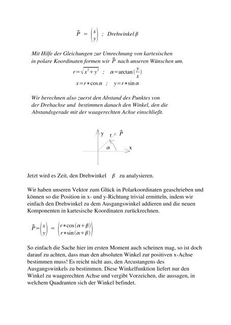 Mathematische Grundlagen zur 3D Berechnung - Mensch und ...