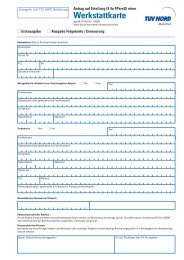 Werkstattkarte - TÜV NORD