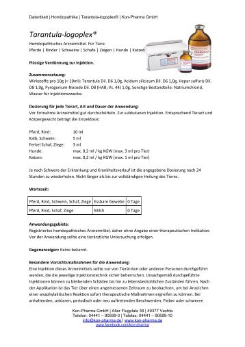 Tarantula-logoplex® - Kon-Pharma GmbH