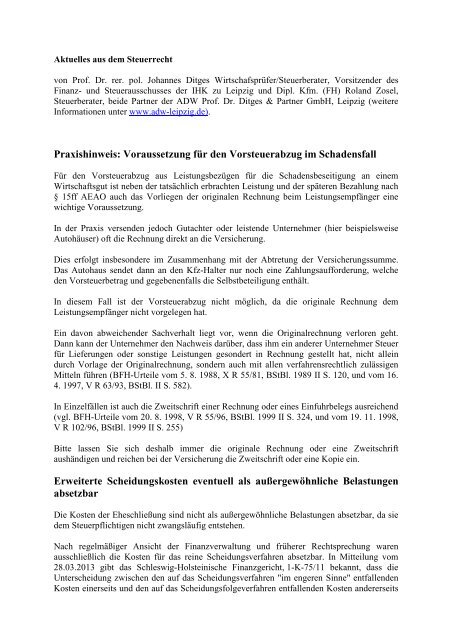 Voraussetzung Fur Den Vorsteuerabzug Im Schadensfall