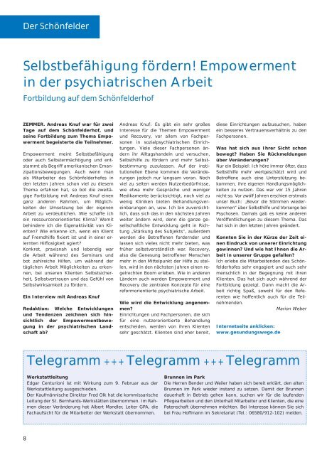 neue herausforderungen an die gemeindepsychiatrie - Barmherzige ...